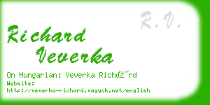 richard veverka business card